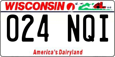 WI license plate 024NQI