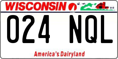 WI license plate 024NQL