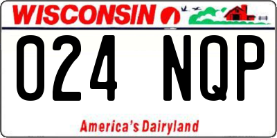 WI license plate 024NQP