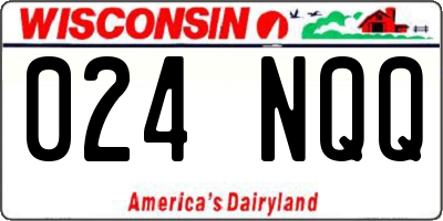 WI license plate 024NQQ