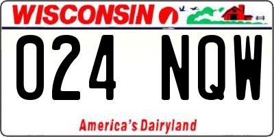 WI license plate 024NQW