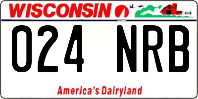 WI license plate 024NRB