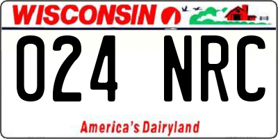 WI license plate 024NRC