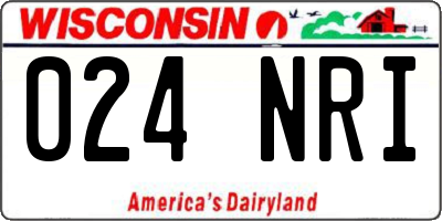 WI license plate 024NRI