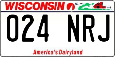 WI license plate 024NRJ