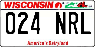WI license plate 024NRL