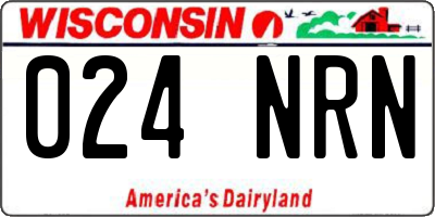 WI license plate 024NRN