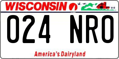 WI license plate 024NRO