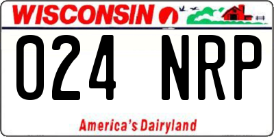 WI license plate 024NRP