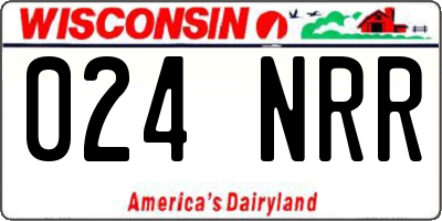 WI license plate 024NRR