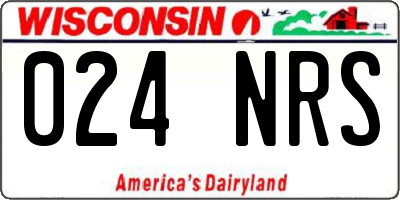 WI license plate 024NRS