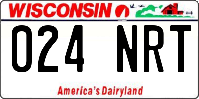 WI license plate 024NRT