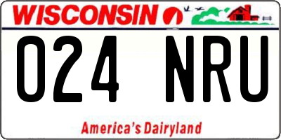 WI license plate 024NRU