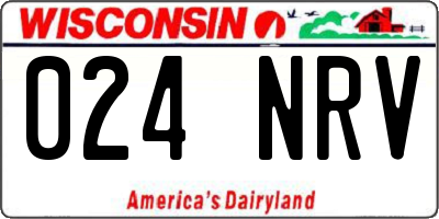 WI license plate 024NRV