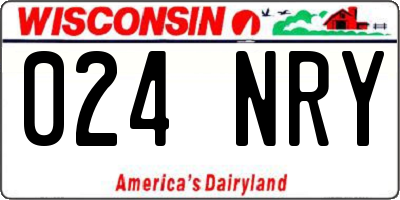 WI license plate 024NRY