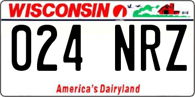 WI license plate 024NRZ