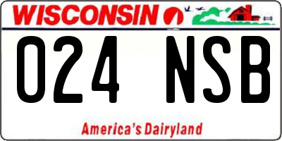 WI license plate 024NSB