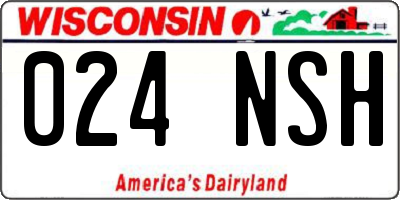 WI license plate 024NSH