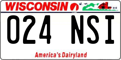 WI license plate 024NSI
