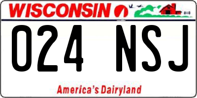WI license plate 024NSJ