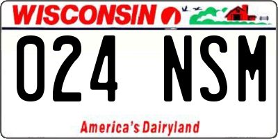 WI license plate 024NSM