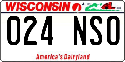 WI license plate 024NSO