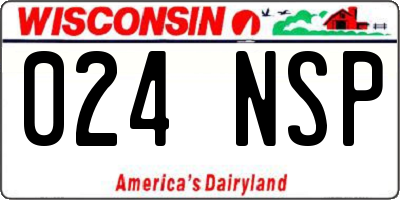 WI license plate 024NSP