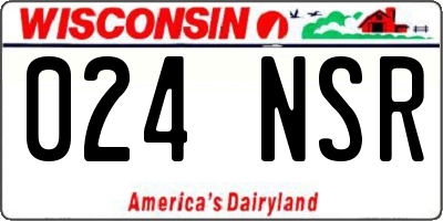 WI license plate 024NSR