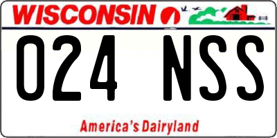 WI license plate 024NSS