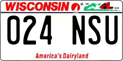 WI license plate 024NSU
