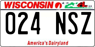 WI license plate 024NSZ