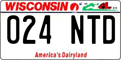 WI license plate 024NTD