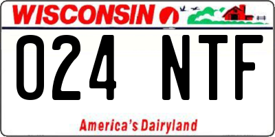 WI license plate 024NTF