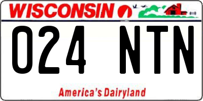 WI license plate 024NTN