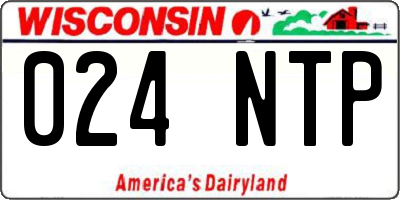 WI license plate 024NTP