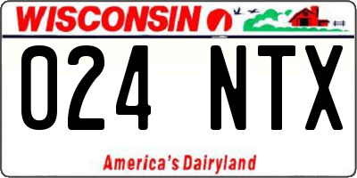 WI license plate 024NTX