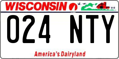 WI license plate 024NTY
