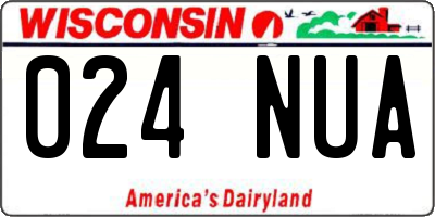 WI license plate 024NUA