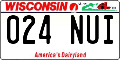 WI license plate 024NUI