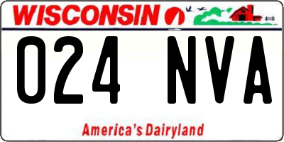 WI license plate 024NVA