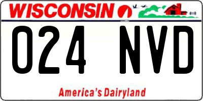 WI license plate 024NVD