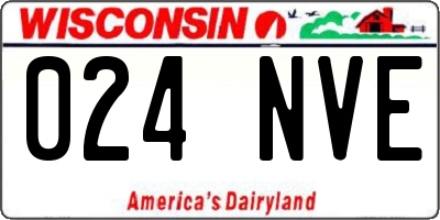 WI license plate 024NVE