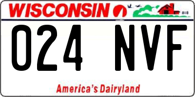 WI license plate 024NVF