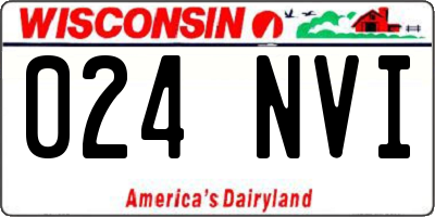 WI license plate 024NVI