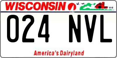 WI license plate 024NVL