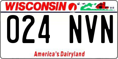 WI license plate 024NVN