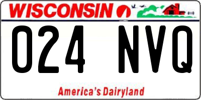 WI license plate 024NVQ