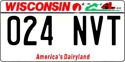 WI license plate 024NVT