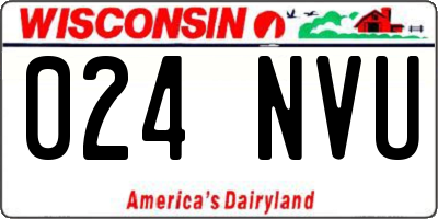 WI license plate 024NVU