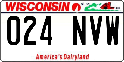 WI license plate 024NVW